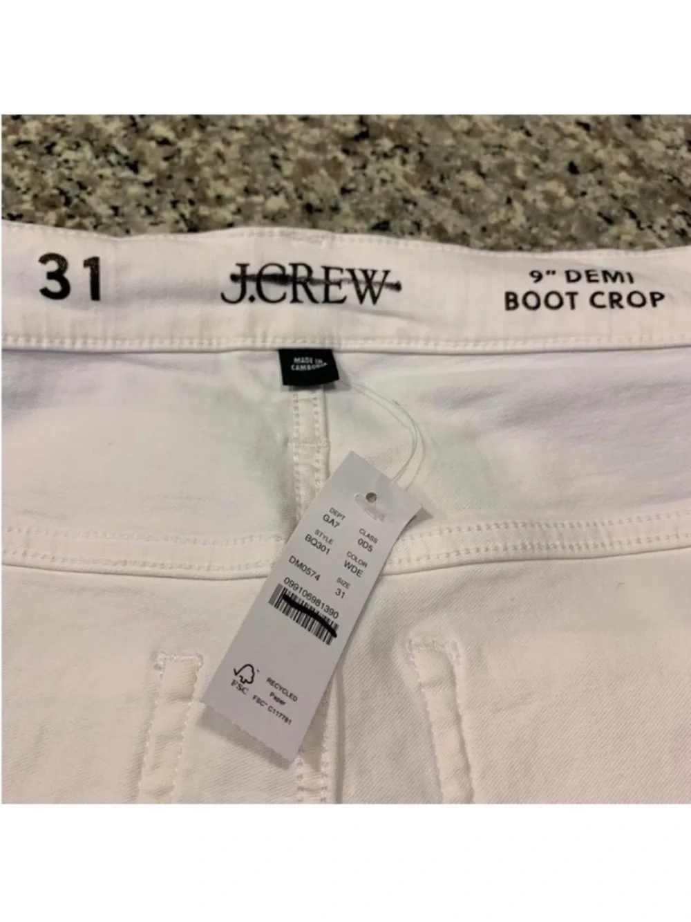 J Crew Jeans 31 Preppy White